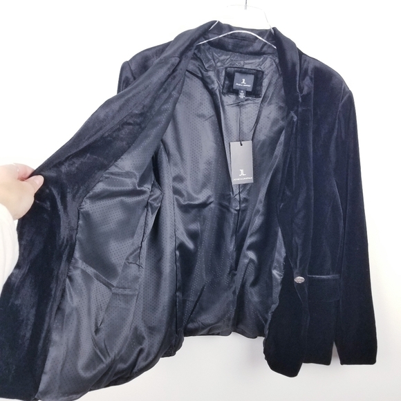 Jules & Leopold Black Velvet Velour Blazer NWT size 1X - Picture 5 of 9